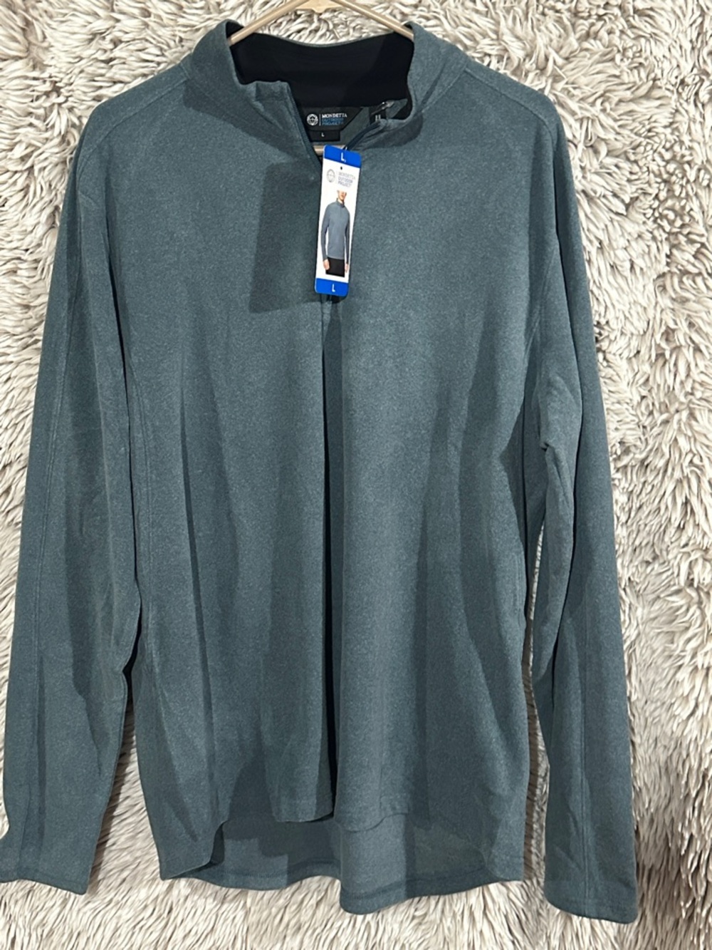 Mondetta Men's Slate Gray Zip-Up Performance Sweater